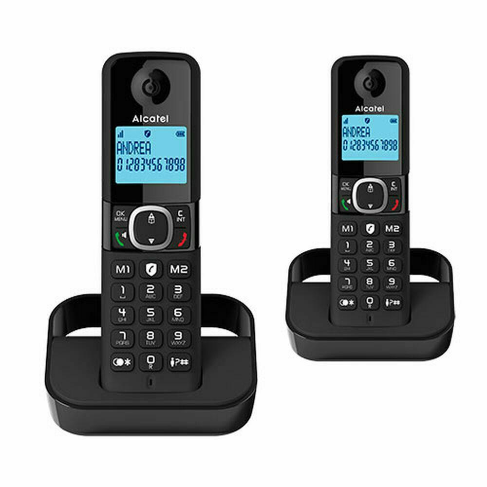 Alcatel F860 Duo Ασύρματο Τηλέφωνο Duo με Aνοιχτή Aκρόαση Μαύρο