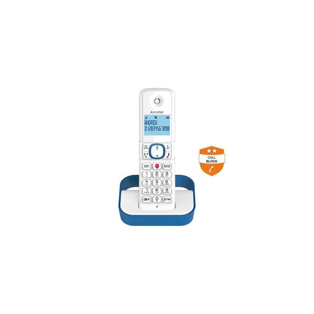 Alcatel F860 Ασύρματο Τηλέφωνο με Aνοιχτή Aκρόαση Λευκό / Μπλε
