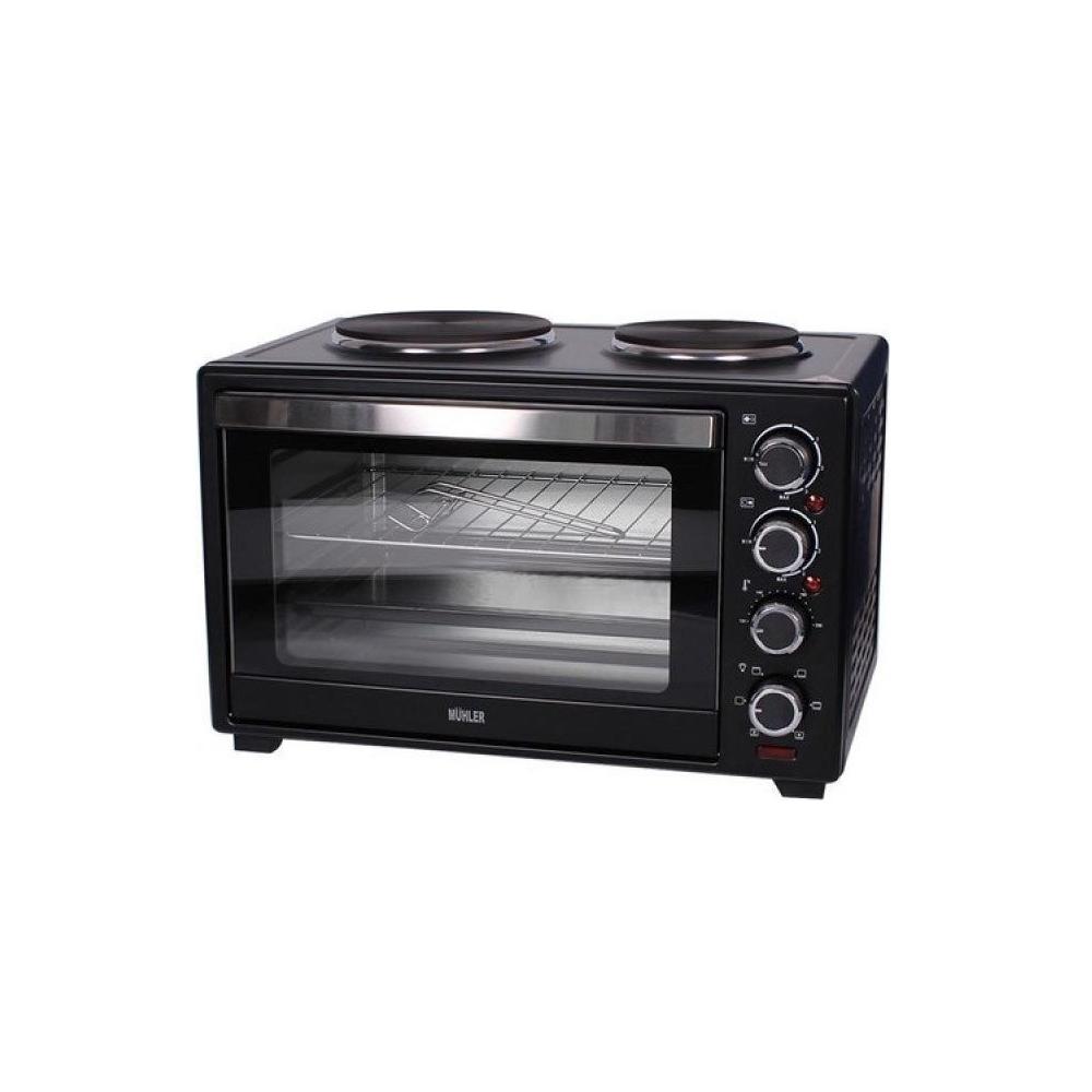 Muhler MN-3809 Ηλεκτρικό Φουρνάκι 38lt με 2 Εστίες Black