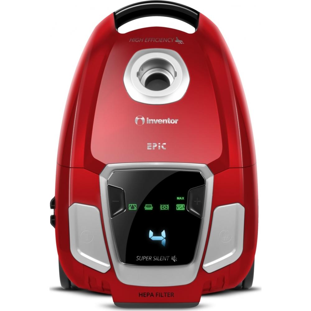 Inventor Epic EP-BG62 Ηλεκτρική Σκούπα 700W με Σακούλα 3.5lt Κόκκινη