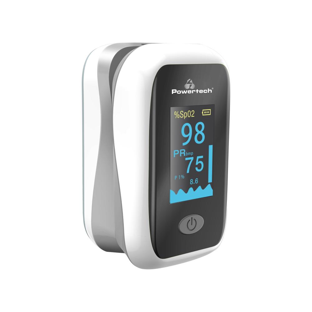 Powertech Παλμικό Οξύμετρο Δακτύλου Led Λευκό PT-922