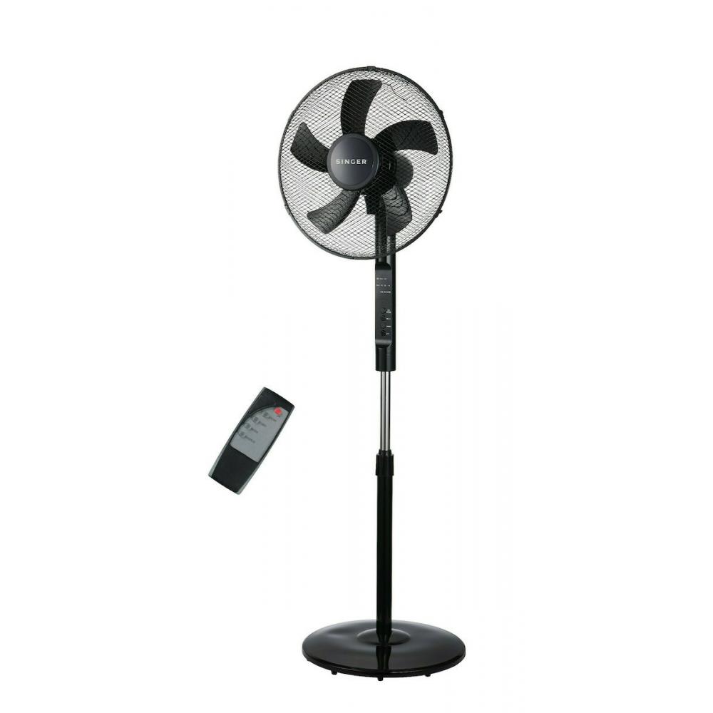 Singer SFR40-5BL Ανεμιστήρας Ορθοστάτης 55W Διαμέτρου 40cm με Τηλεχειριστήριο