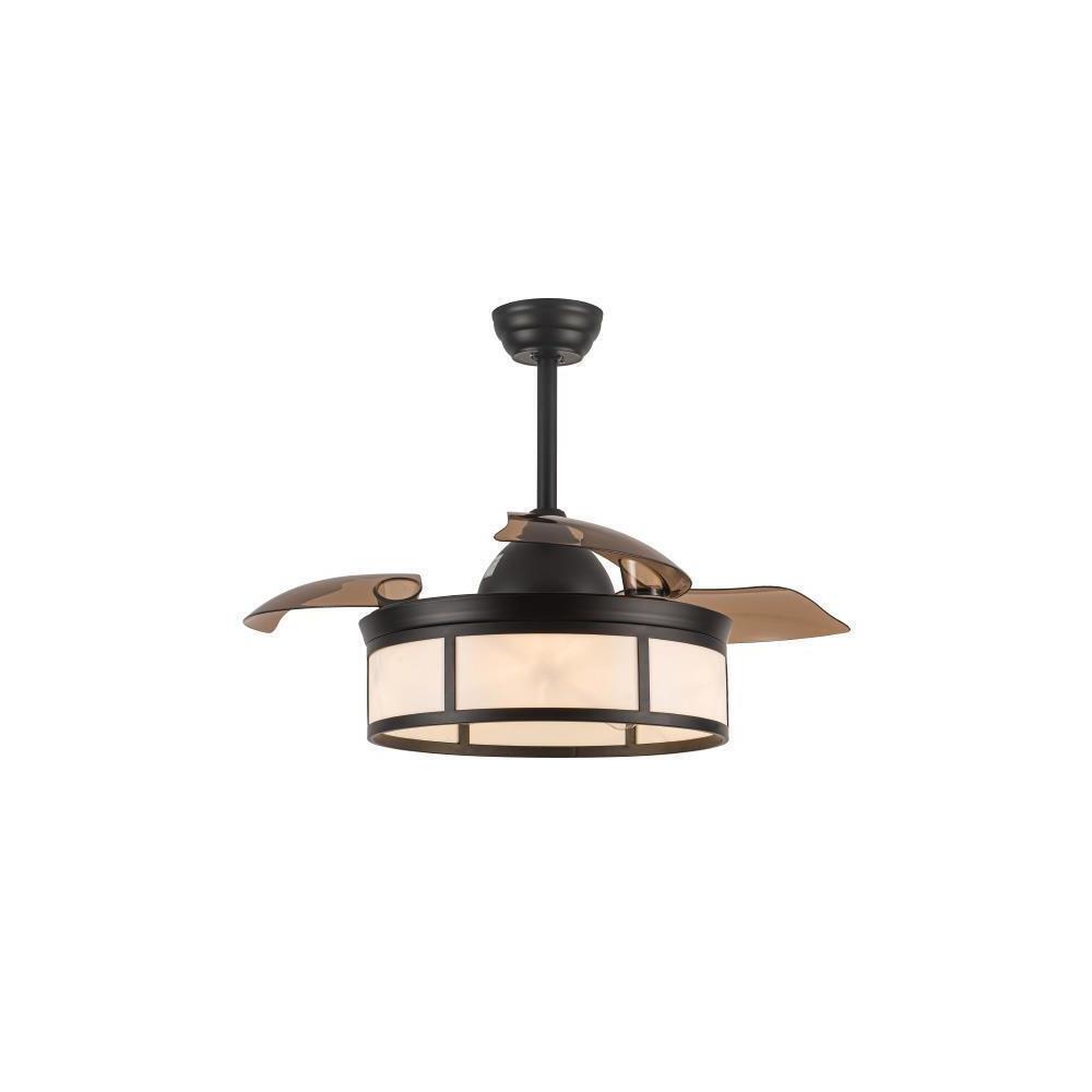 Eurolamp 300-25028 Ανεμιστήρας Οροφής 107cm με Φως και Τηλεχειριστήριο Μαύρος