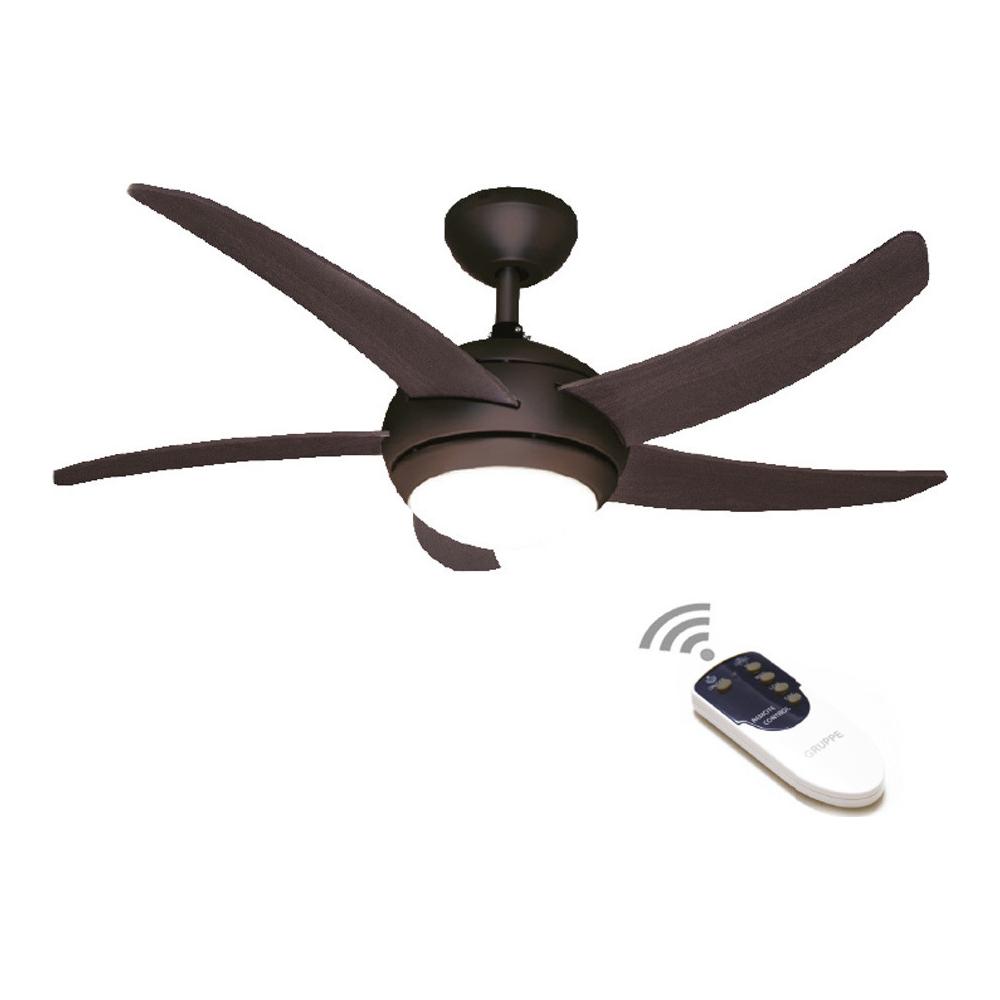 Gruppe L44001 Ανεμιστήρας Οροφής 112cm με Φως και Τηλεχειριστήριο Wood