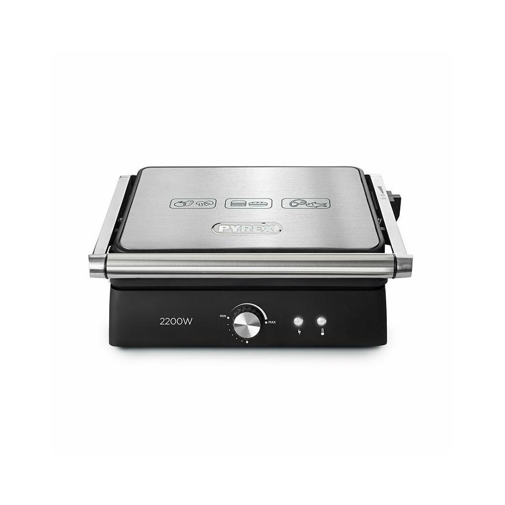 Pyrex SB-297 Τοστιέρα με Αποσπώμενες Πλάκες για 4 Τοστ 2200W Inox