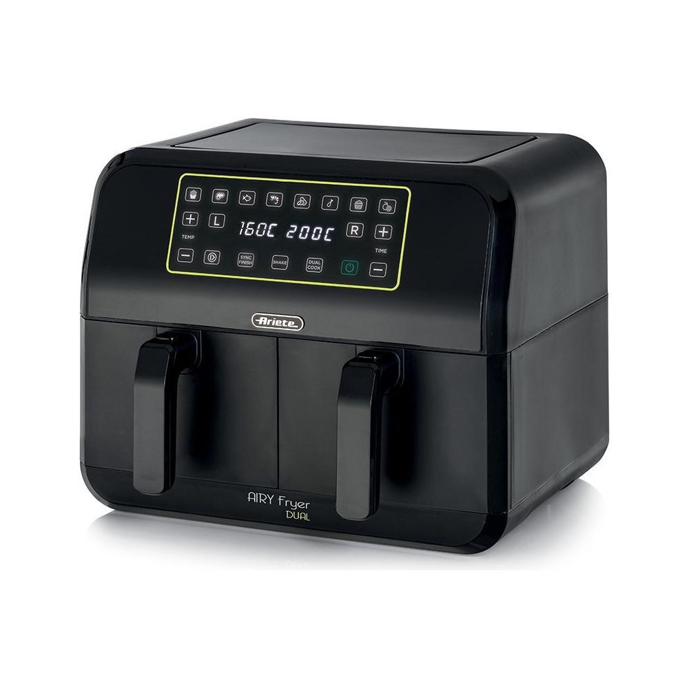 Ariete Airy Fryer Dual 4623 Φριτέζα Αέρος με Αποσπώμενο Κάδο 8lt Μαύρη