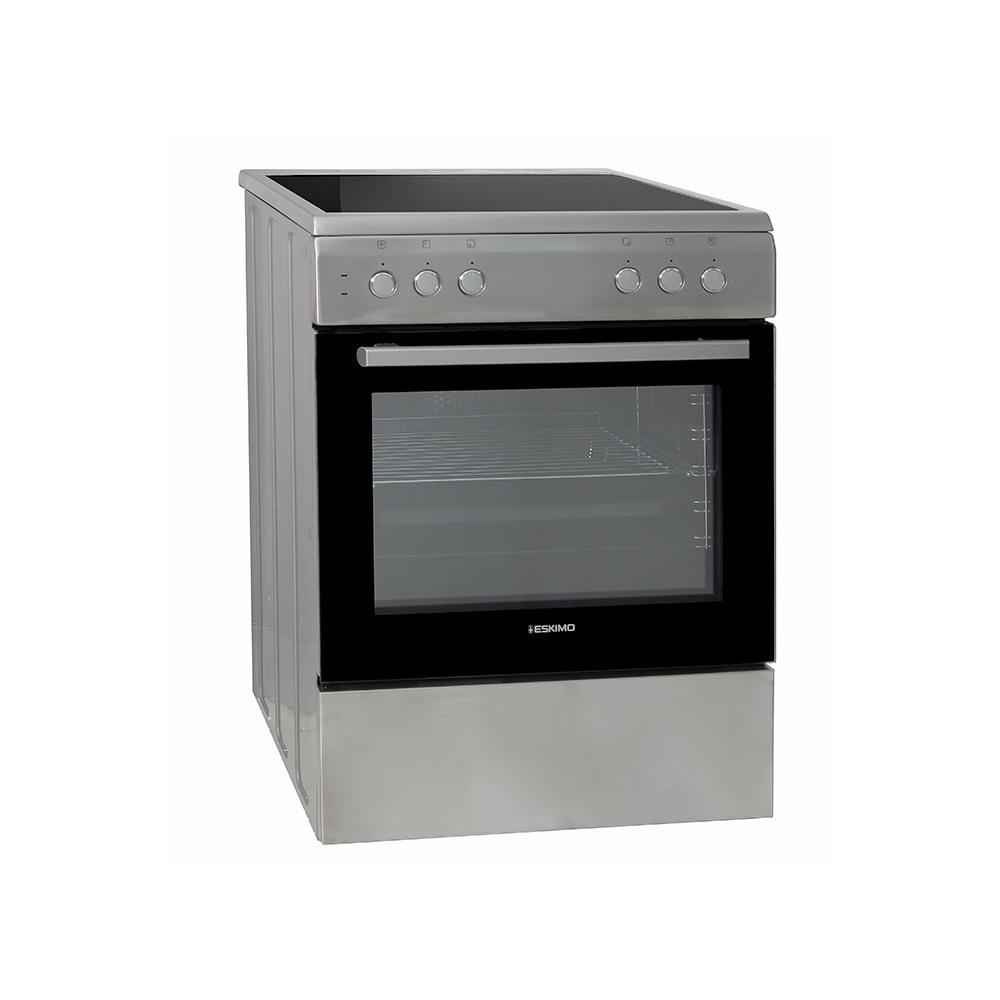 Eskimo ES VC4031 INX Κουζίνα 72lt με Κεραμικές Εστίες Π60εκ. Inox