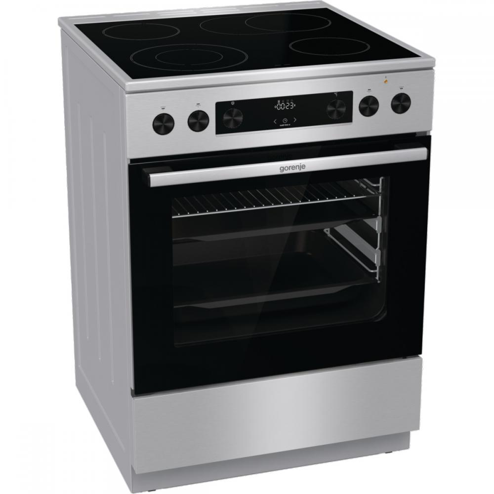 Gorenje GECS6C70XPA Κουζίνα 71lt με Κεραμικές Εστίες Π60εκ. Inox