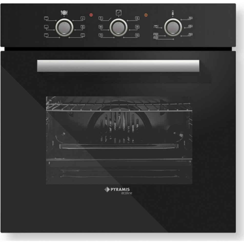 Pyramis 60ΑΠ 1007 Φούρνος άνω Πάγκου 66lt χωρίς Εστίες Π59.5εκ. Μαύρος