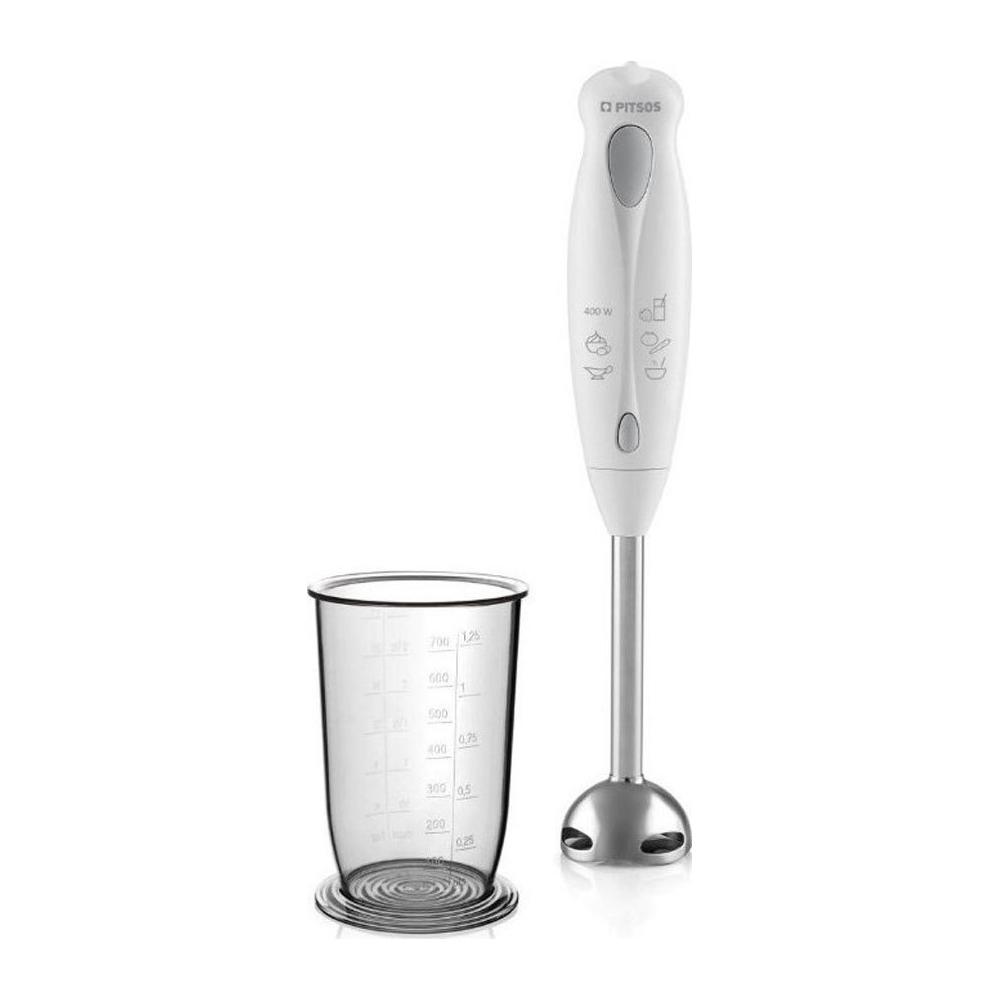 Pitsos GHB0806S Ραβδομπλέντερ με Ανοξείδωτη Ράβδο 400W Λευκό