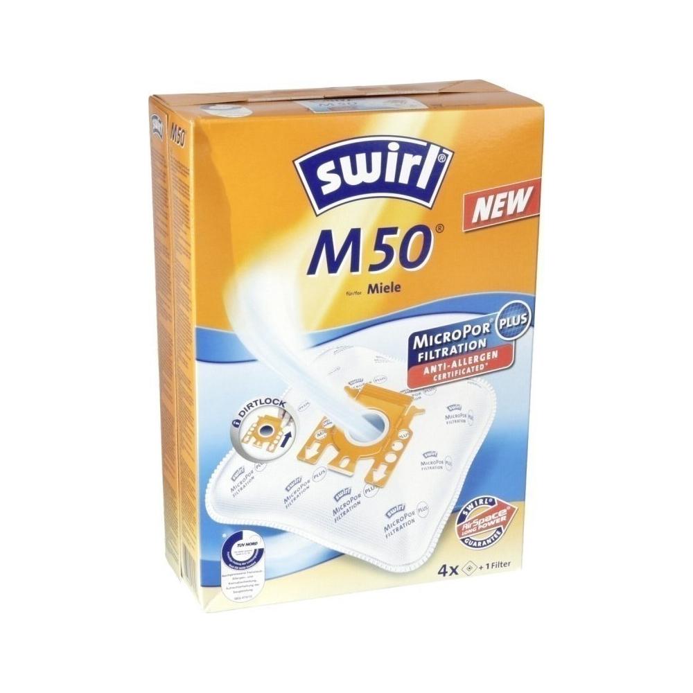 Swirl M50 MicroPor Plus AirSpace Σακούλες Σκούπας 4τμχ Συμβατή με Σκούπα Miele