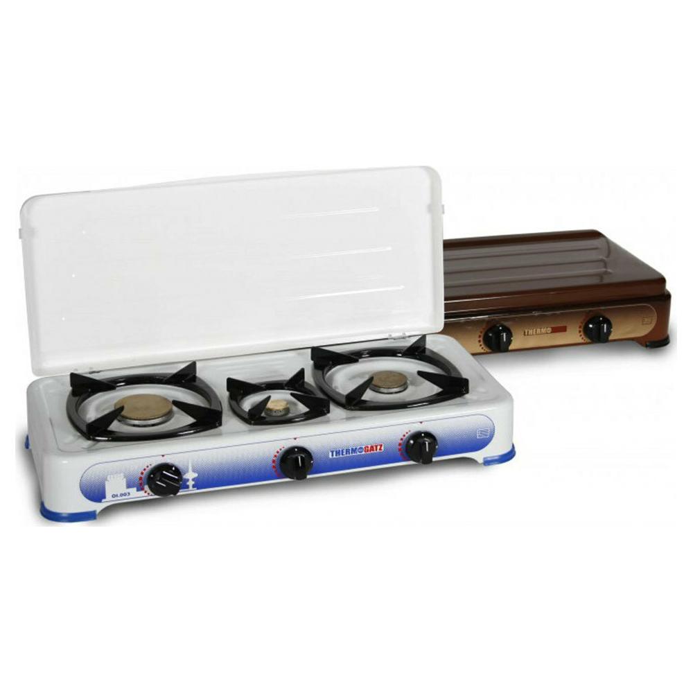 Thermogatz ΟΙ-003 Επιτραπέζια Εστία Υγραερίου Τριπλή Καφέ