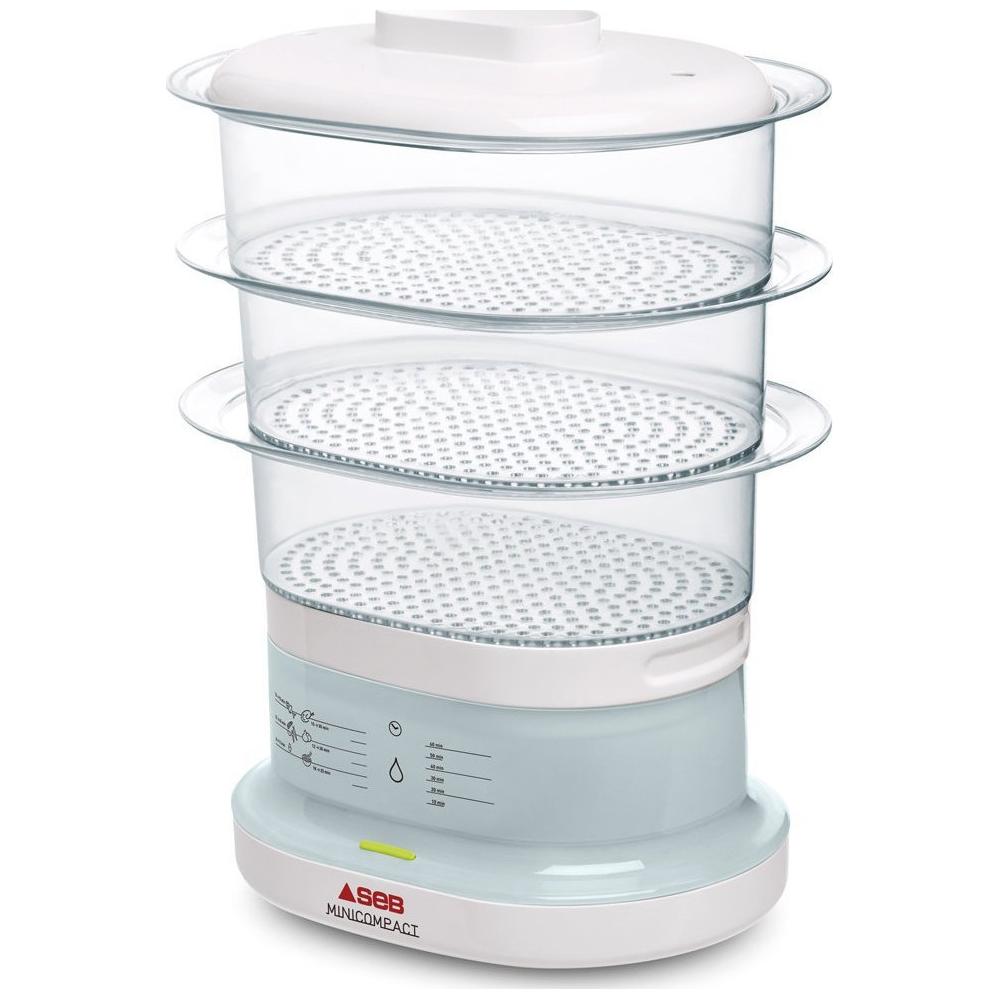 Tefal VC1301 Mini Compact Ατμομάγειρας με 3 Επίπεδα Μαγειρέματος 6.5lt