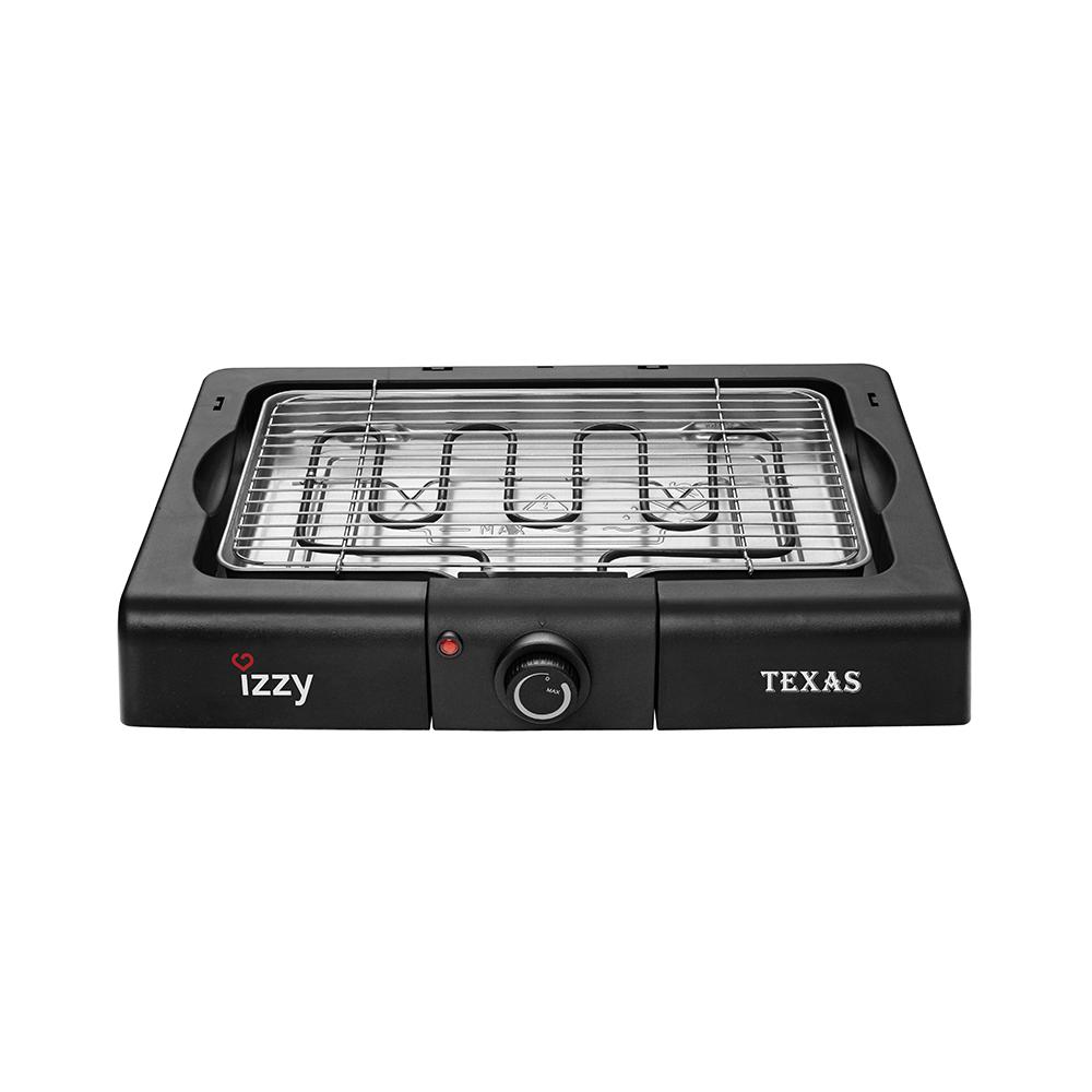 Izzy Texas Επιτραπέζια Ηλεκτρική Ψησταριά Σχάρας 2400W με Ρυθμιζόμενο Θερμοστάστη