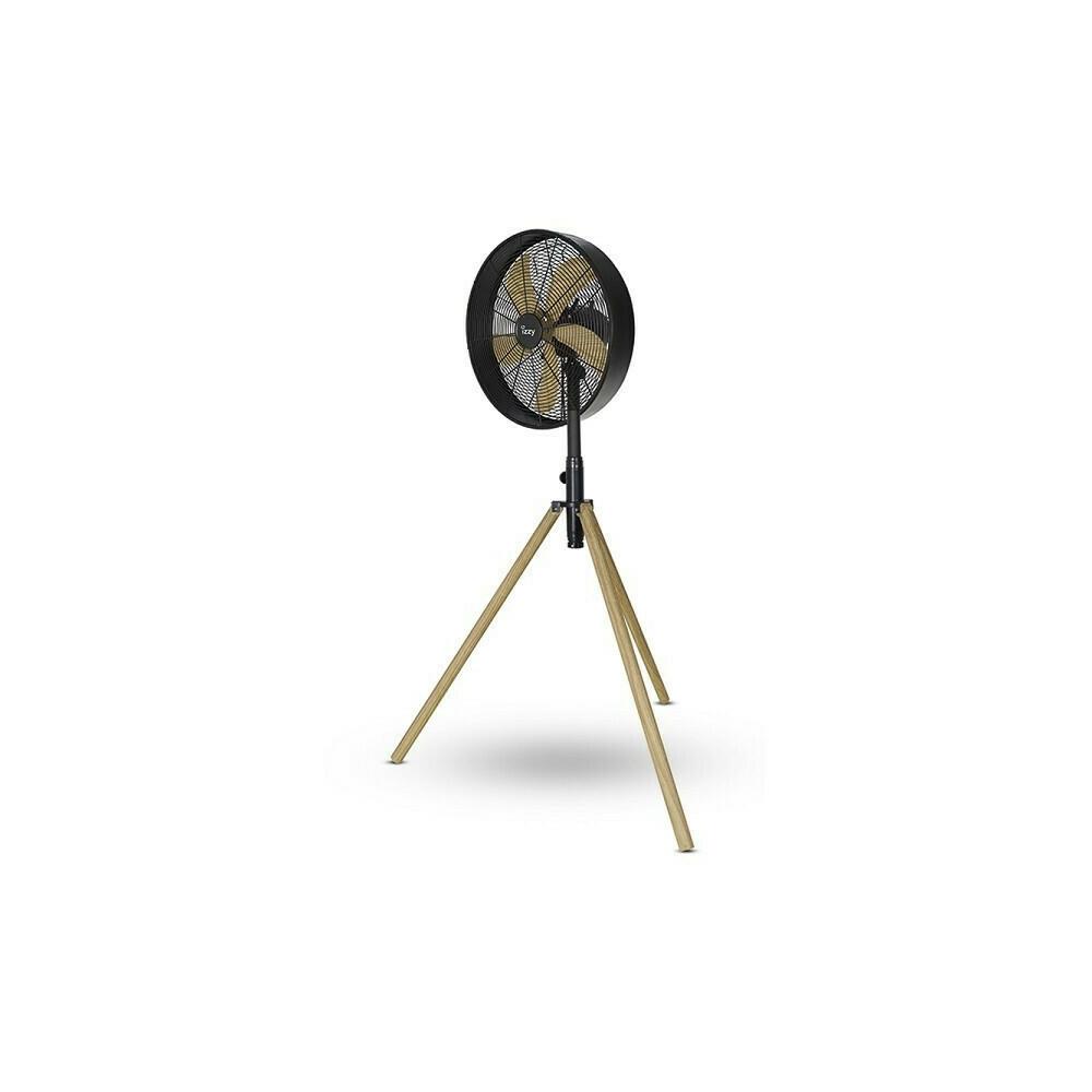 Izzy IZ-9025 Ανεμιστήρας Ορθοστάτης 80W Διαμέτρου 46cm Wooden finish