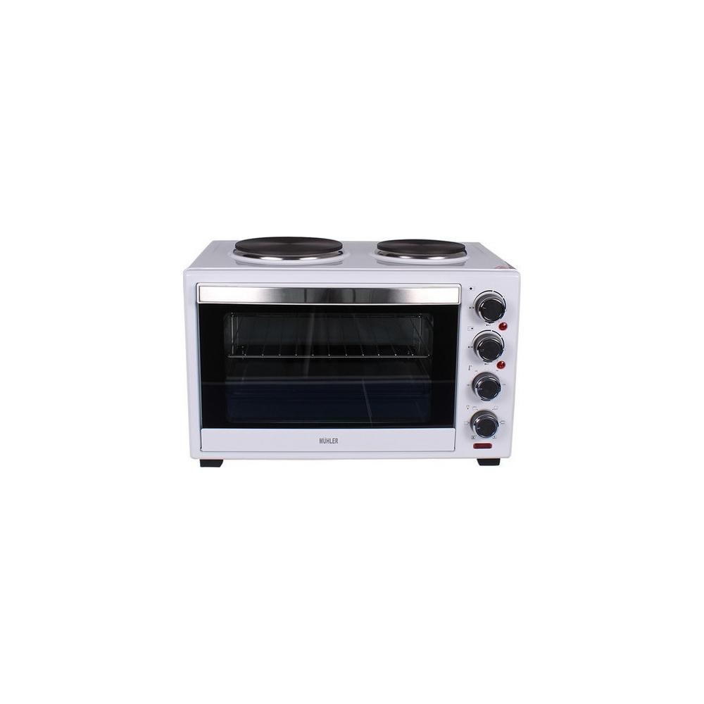 Muhler MN-3809  Electric Oven 38lt with 2 Hobs White