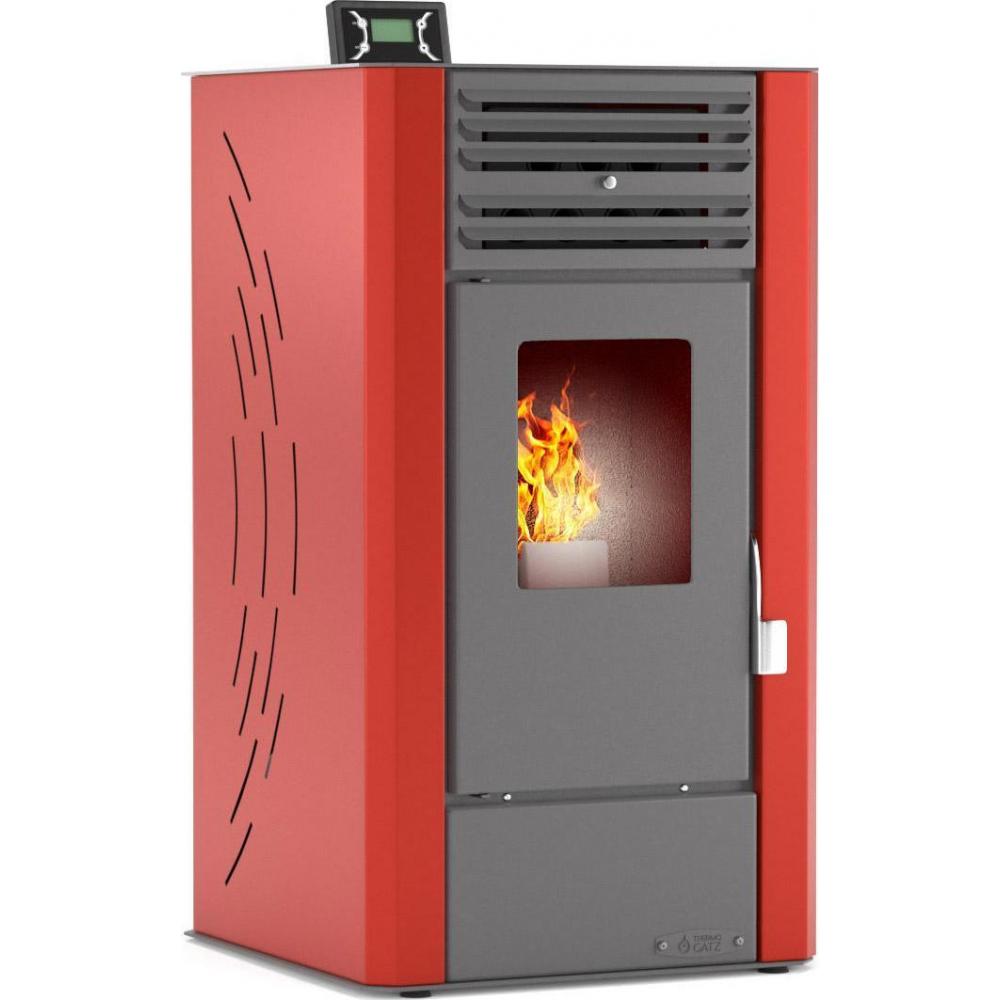 Thermogatz 10 GSP Σόμπα Pellet Αερόθερμη 10.3kW Κόκκινη