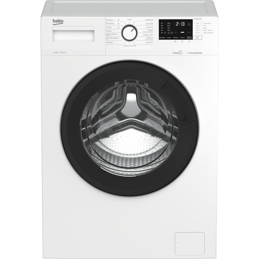Beko WTV 8612 XSW Πλυντήριο Ρούχων 8kg με Ατμό 1200 Στροφών Λευκό