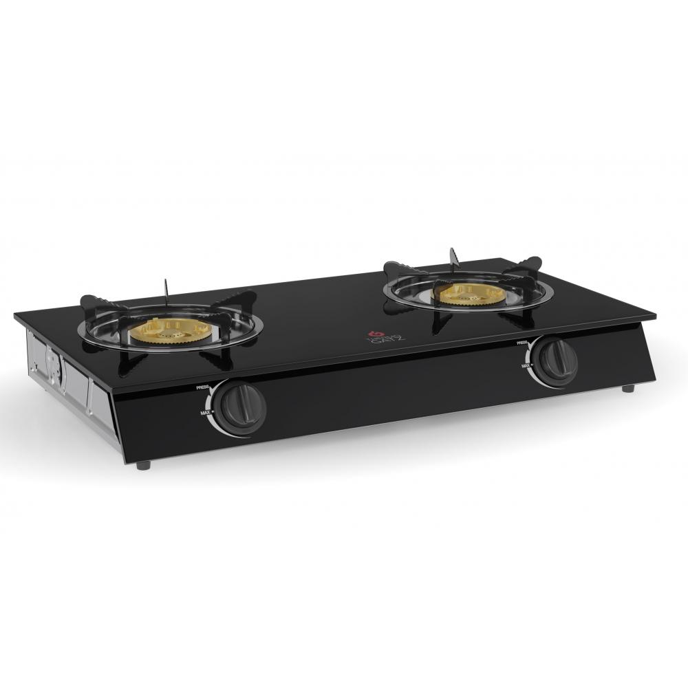 Thermogatz GL.2 Επιτραπέζια Εστία Υγραερίου Διπλή Μαύρη