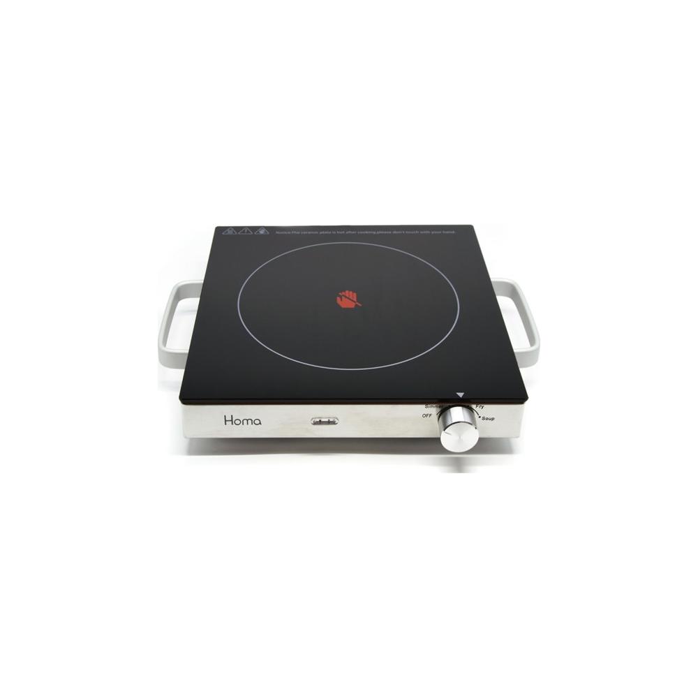 Homa HP-1500CSI Επιτραπέζια Εστία Κεραμική Μονή Inox