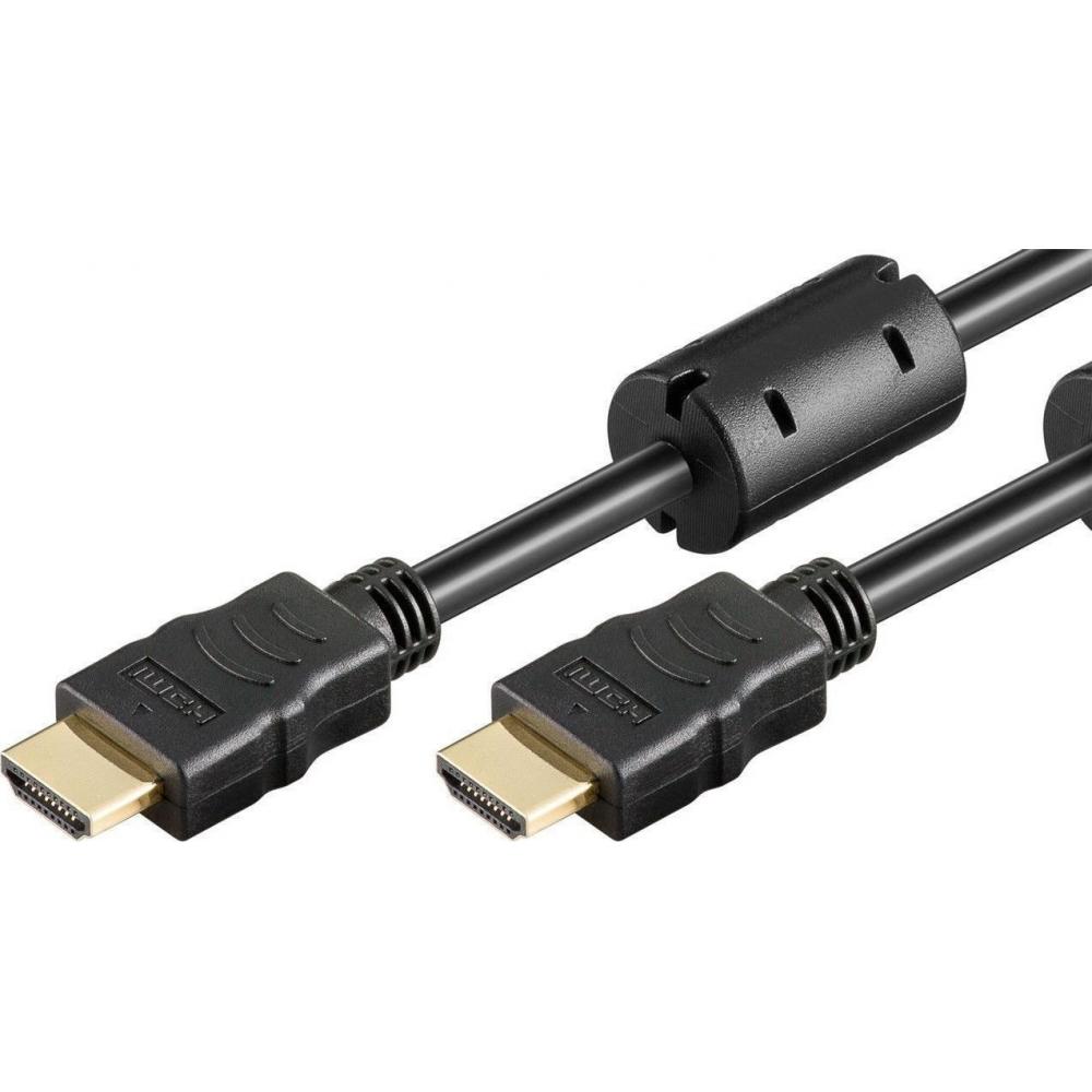 Powertech CAB-H089 HDMI 1.4 Cable HDMI male - HDMI male 5m Μαύρο