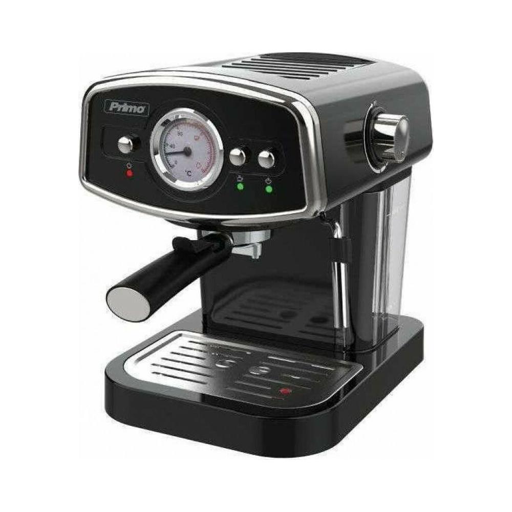 Primo PREM-40311 Eco Μηχανή Espresso 1050W Πίεσης 19bar Μαύρη