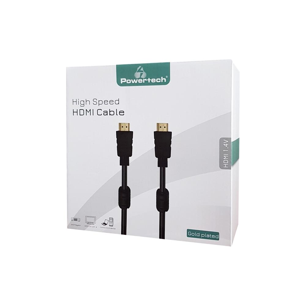 Powertech CAB-H090  HDMI 1.4 Cable HDMI male - HDMI male 10m Μαύρο