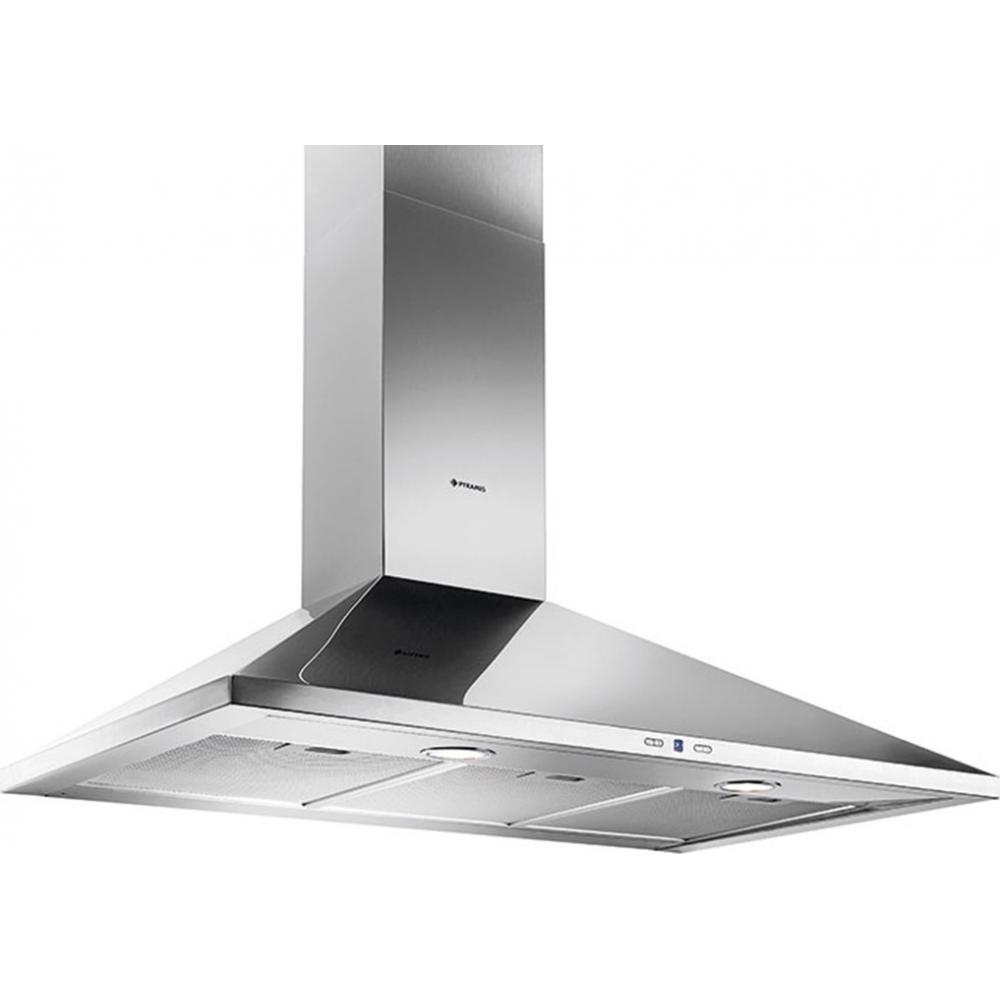 Pyramis Τετράγωνος Plus Classic Απορροφητήρας Καμινάδα 90cm Inox