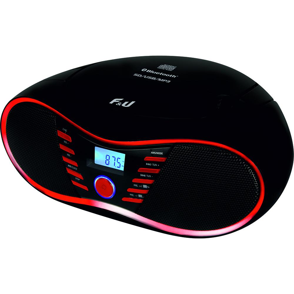 F&U Φορητό Ηχοσύστημα RCD9043BT με Bluetooth / CD / USB / Ραδιόφωνο σε Κόκκινο Χρώμα F&U Φορητό Ηχοσύστημα RCD9043BT με Bluetooth / CD / USB / Ραδιόφωνο σε Κόκκινο Χρώμα