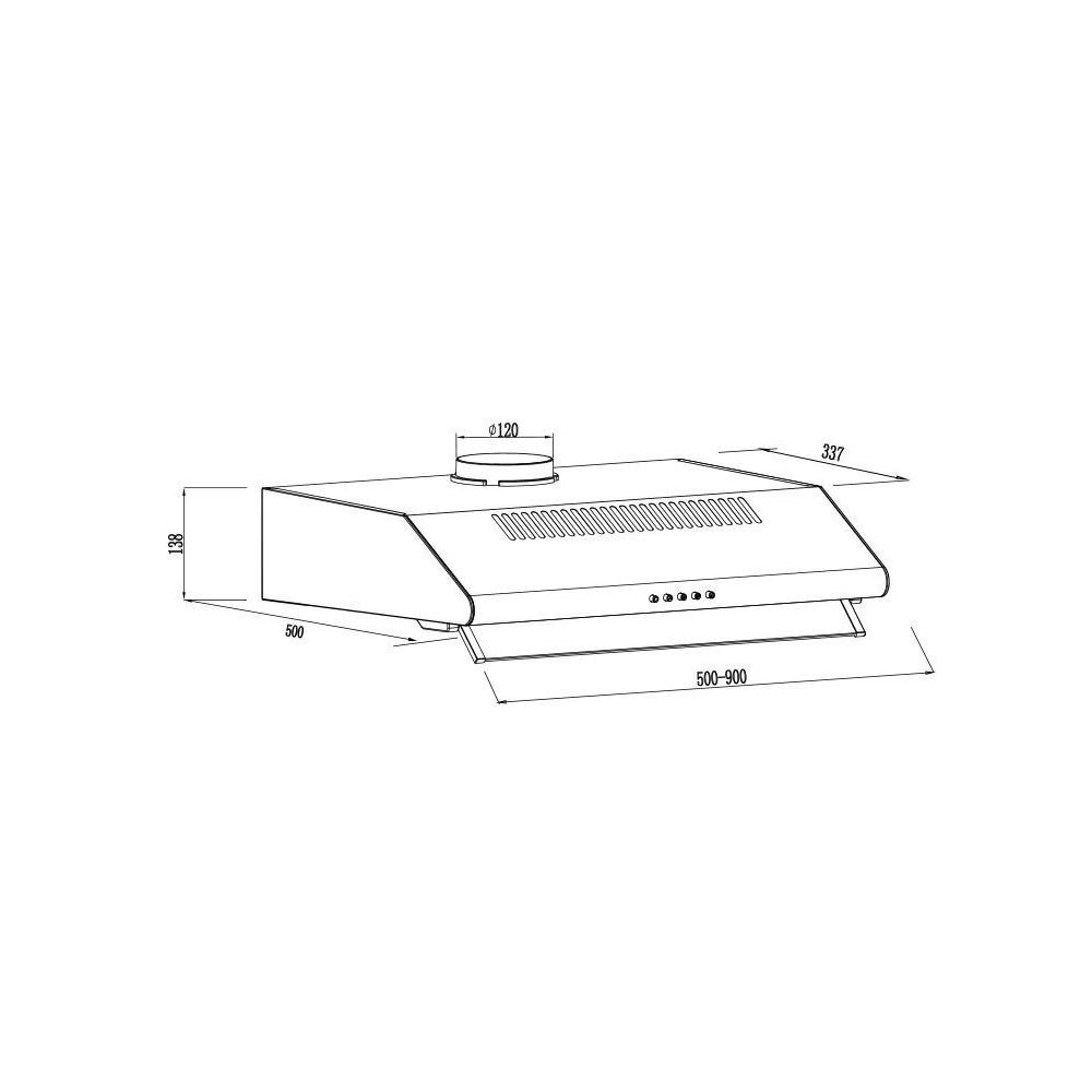 Gruppe Pratico 600 S-3002A-A01-M29-600 Ελεύθερος Απορροφητήρας 60cm Λευκός