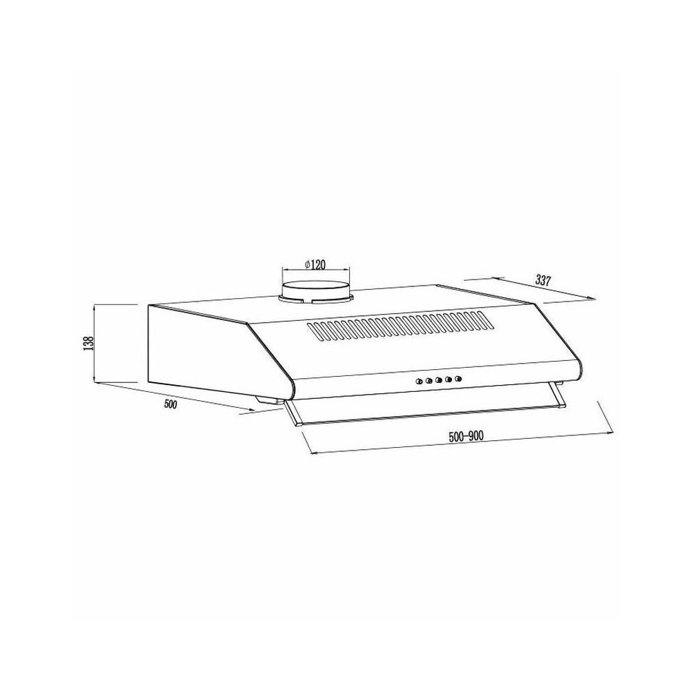 Gruppe Pratico 600 S-3002A-A01-M29-600 Ελεύθερος Απορροφητήρας 60cm Λευκός