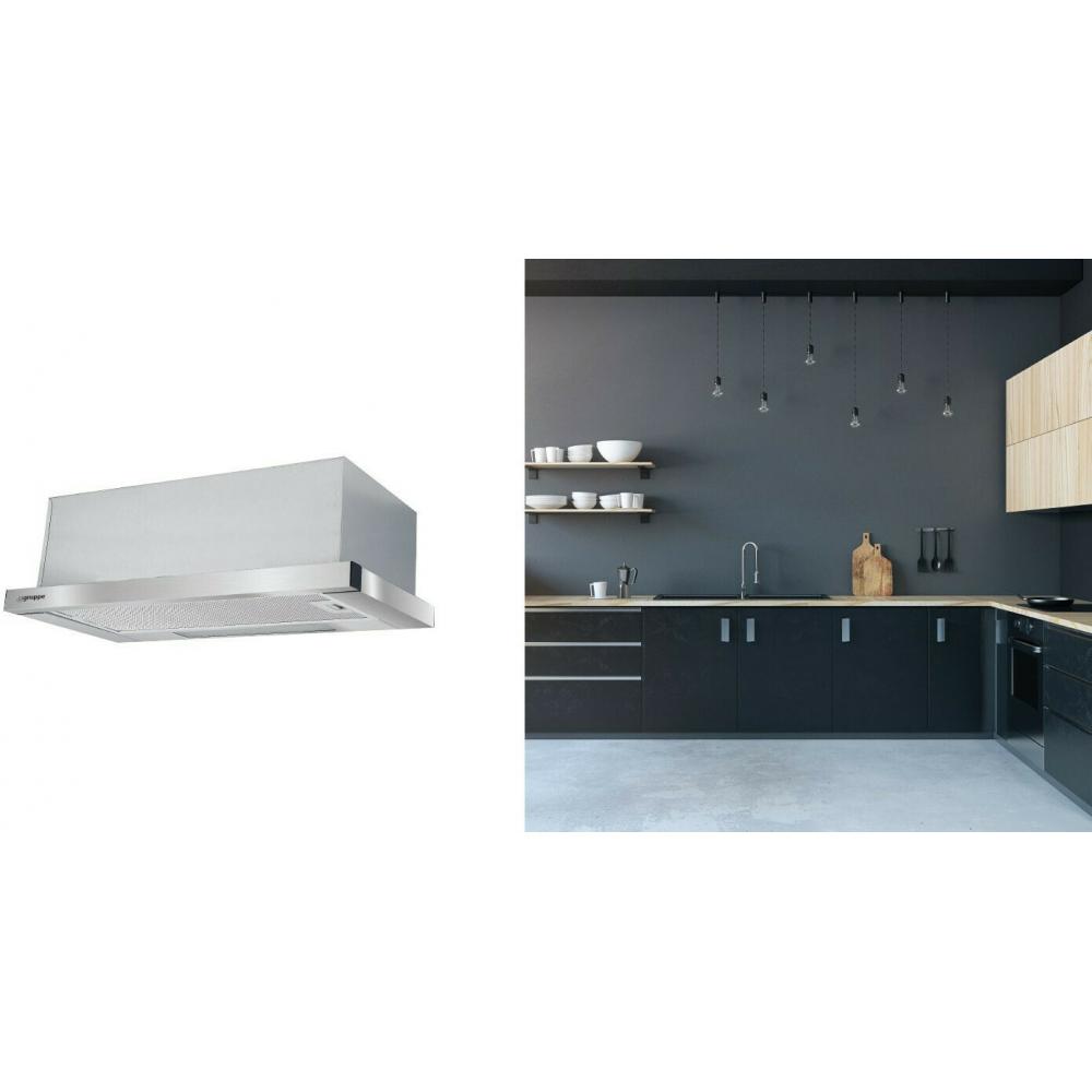 Gruppe Forte Συρόμενος Απορροφητήρας 60cm Inox