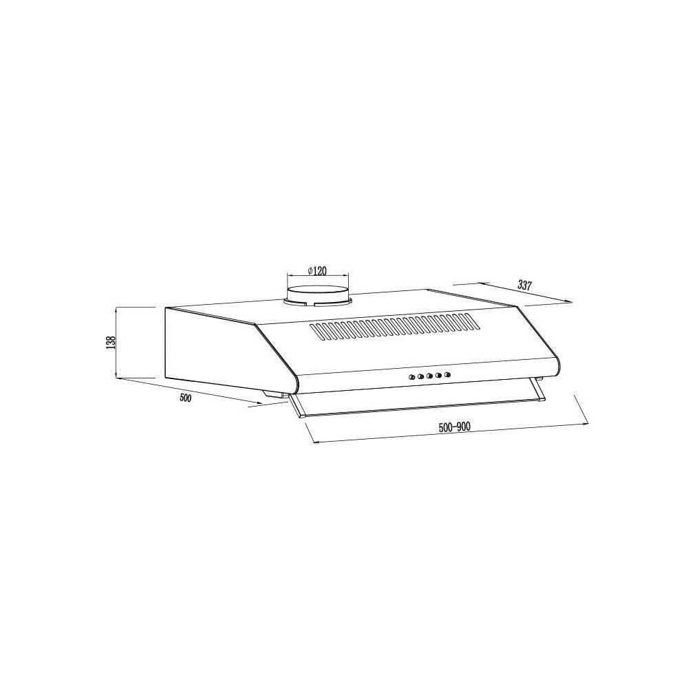 Gruppe Pratico 600 S-3002A-A01-M29-600 Ελεύθερος Απορροφητήρας 60cm Inox