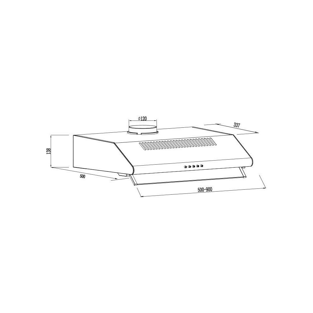 Gruppe Pratico 600 Ελεύθερος Απορροφητήρας 60cm Καφέ