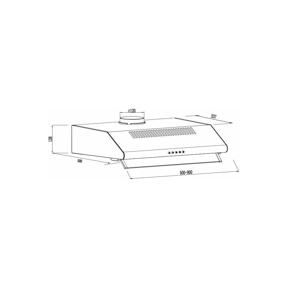 Gruppe Pratico S-3002A-A01-2M11-900 Ελεύθερος Απορροφητήρας 90cm Inox