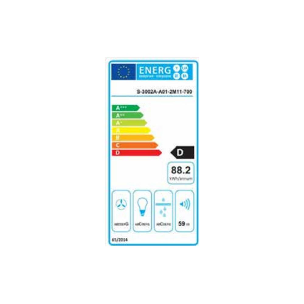 Gruppe Pratico S-3002A-A01-2M11-900 Ελεύθερος Απορροφητήρας 90cm Inox