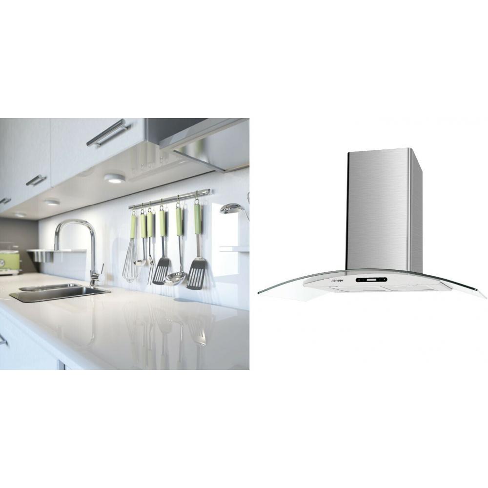 Gruppe Fos 90 Απορροφητήρας Νησίδα 90cm Inox