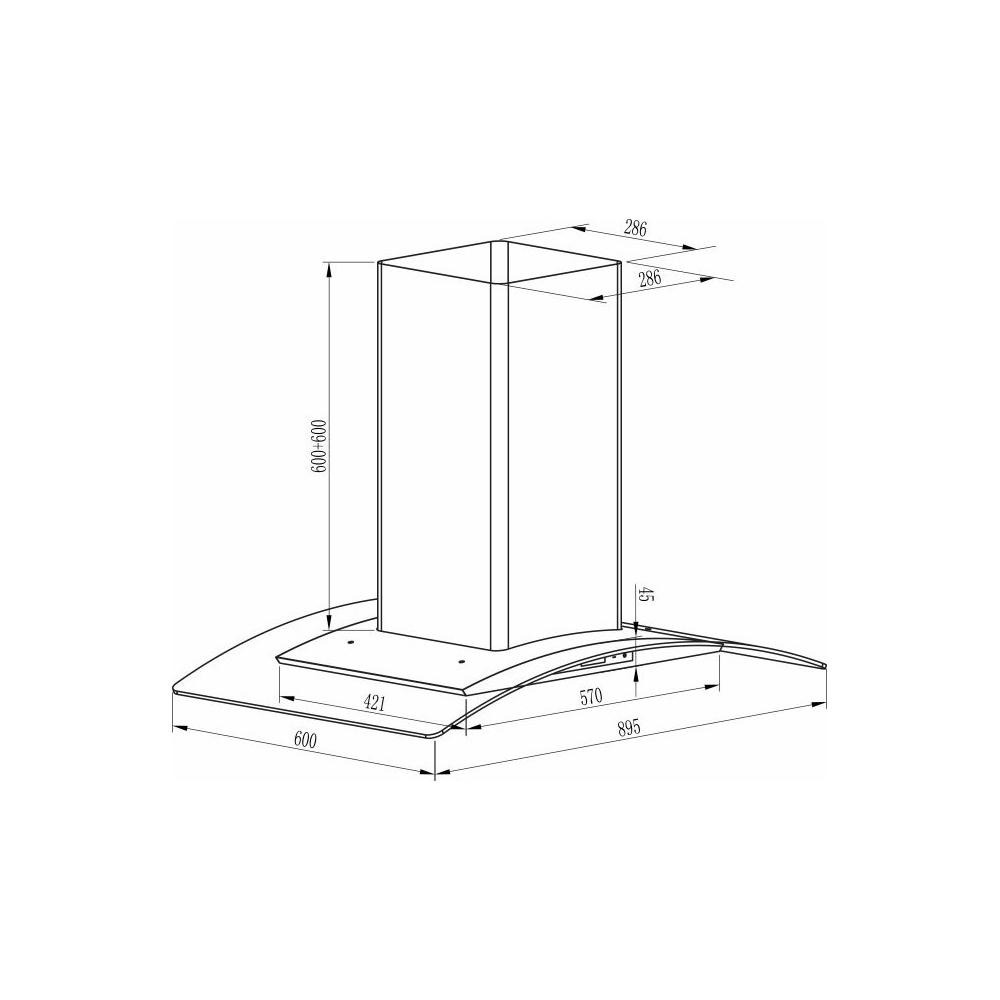 Gruppe Fos 90 Απορροφητήρας Νησίδα 90cm Inox