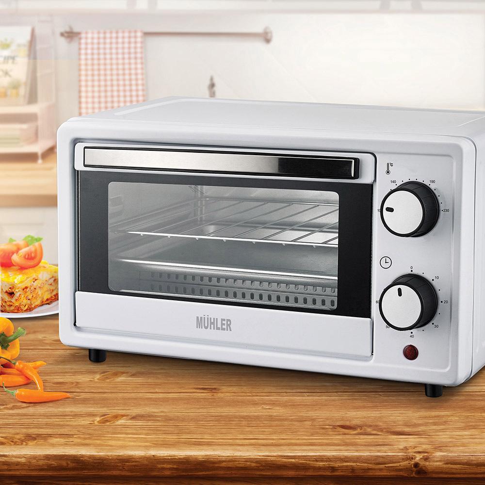 Muhler MN-1009 Ηλεκτρικό Φουρνάκι 10lt Χωρίς Εστίες Λευκό