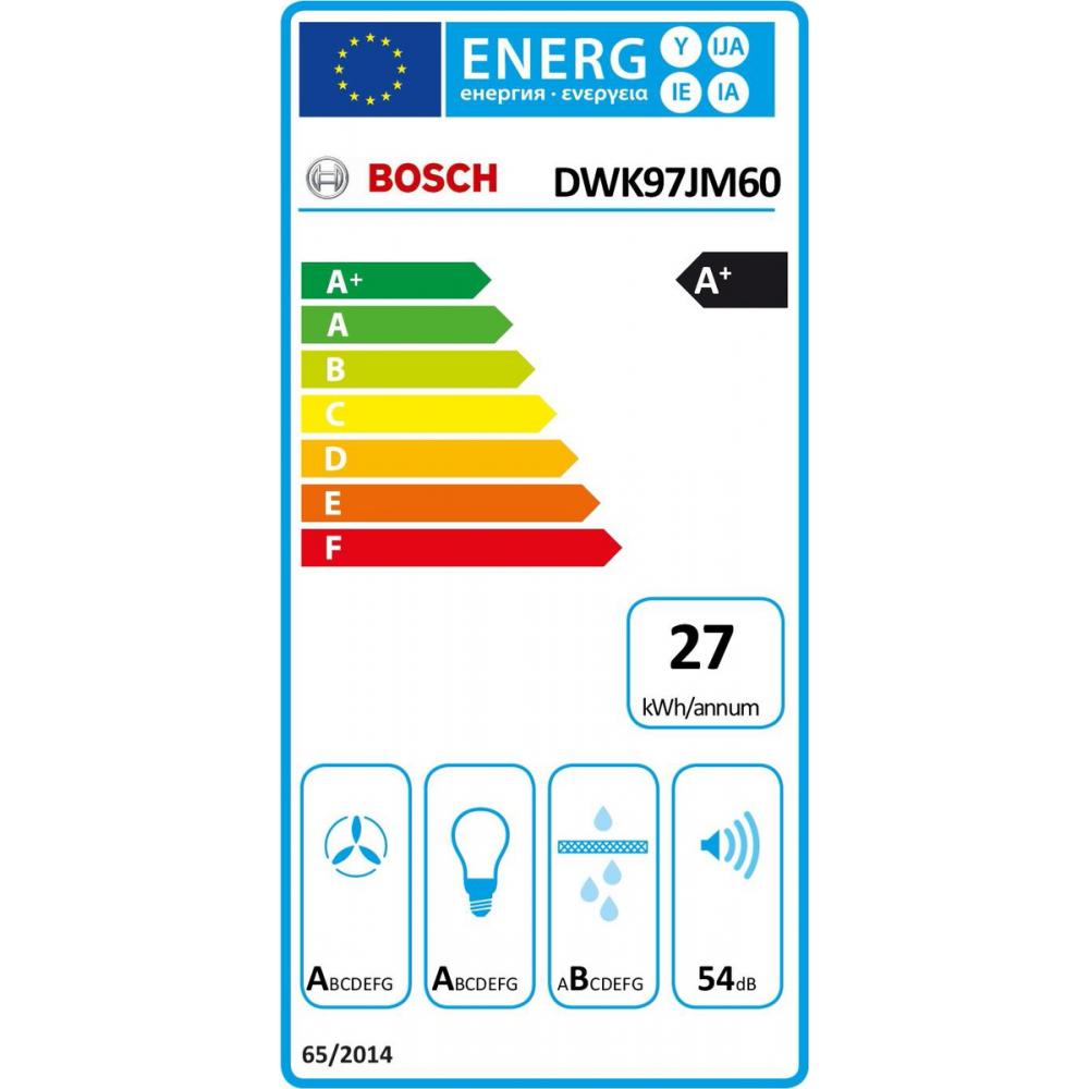 Bosch DWK97JM60 Απορροφητήρας Καμινάδα 90cm Μαύρος