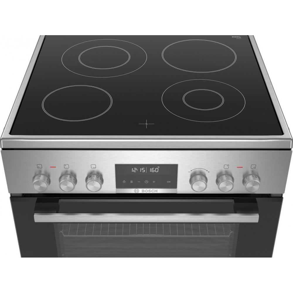 Bosch HKS79W250 Κουζίνα 63lt με Κεραμικές Εστίες Π60εκ. Inox