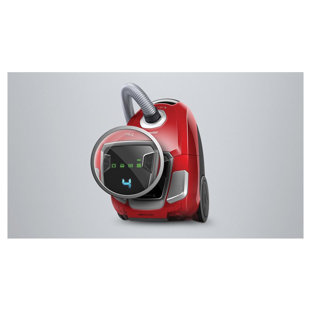 Inventor Epic EP-BG62 Ηλεκτρική Σκούπα 700W με Σακούλα 3.5lt Κόκκινη