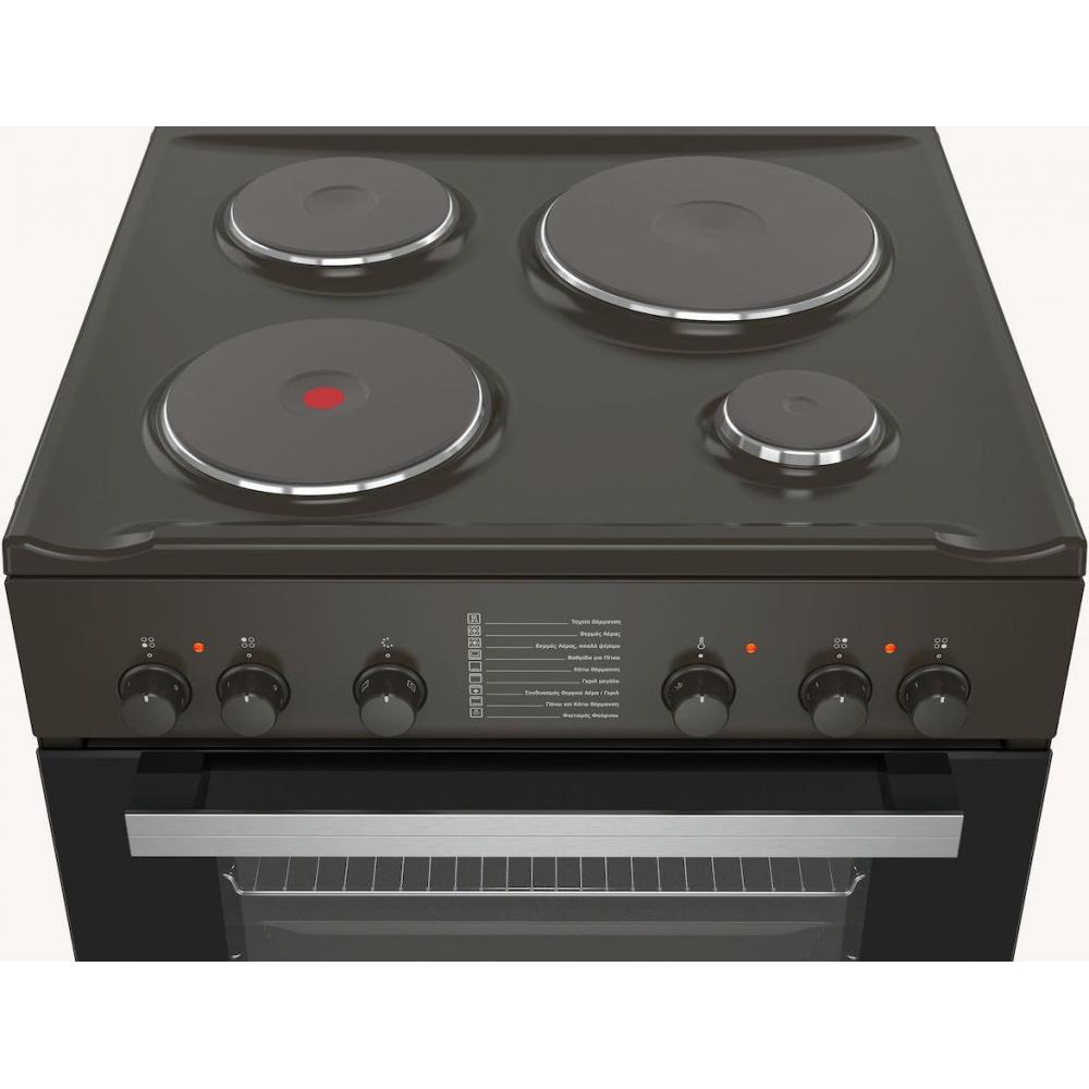 Pitsos PHA009090 Κουζίνα 66lt με Εμαγιέ Εστίες Π60εκ. Καφέ