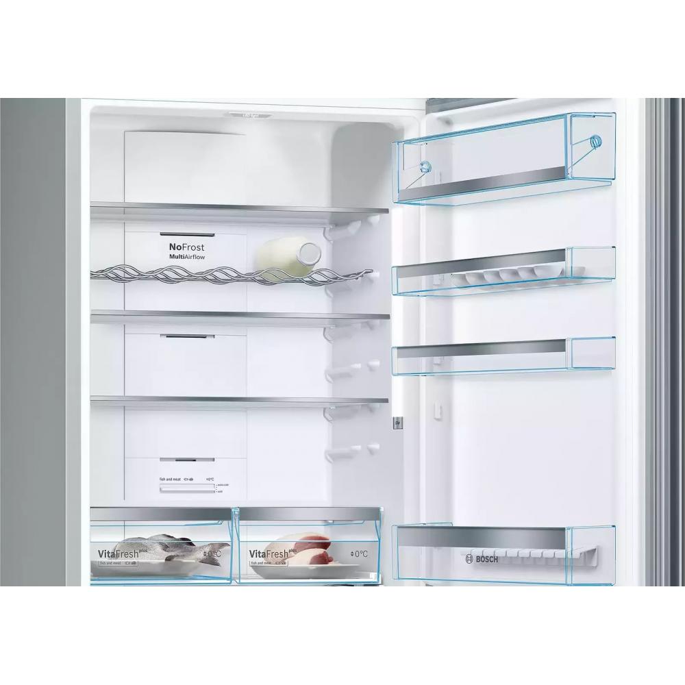 Bosch KGN49LBEA Ψυγειοκαταψύκτης 438lt Total NoFrost Υ203xΠ70xΒ67εκ. Μαύρος