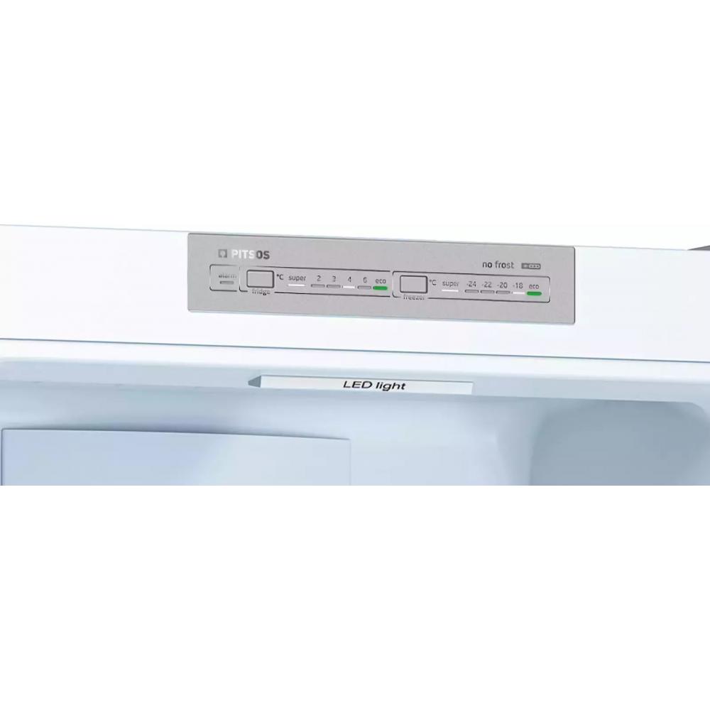 Pitsos PKNB39VLE2 Ψυγειοκαταψύκτης 368lt Total NoFrost Υ203xΠ60xΒ66εκ. Inox