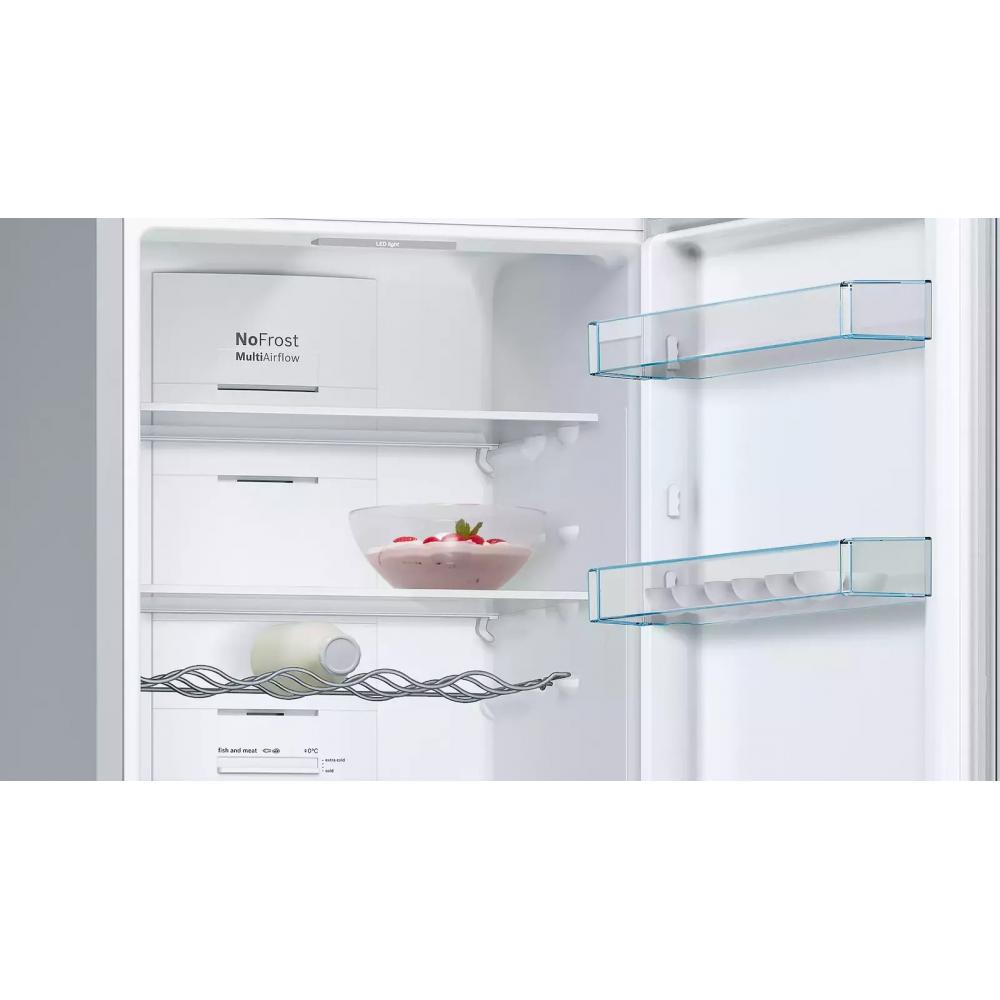 Bosch KGN36VLED Ψυγειοκαταψύκτης 326lt Total NoFrost Υ186xΠ60xΒ66εκ. Inox