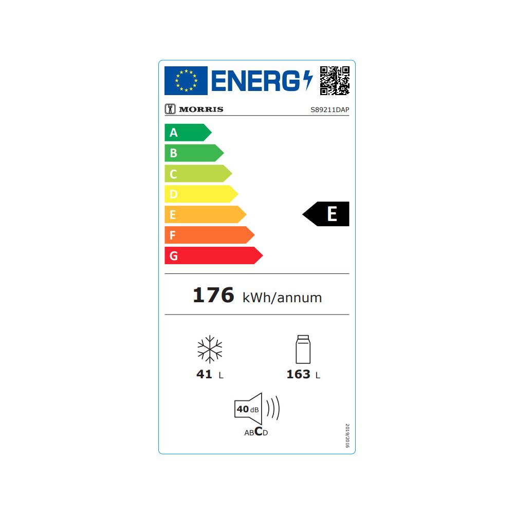 Morris S89211DAP Ψυγείο Δίπορτο 204lt Υ143xΠ55xΒ55εκ. Inox