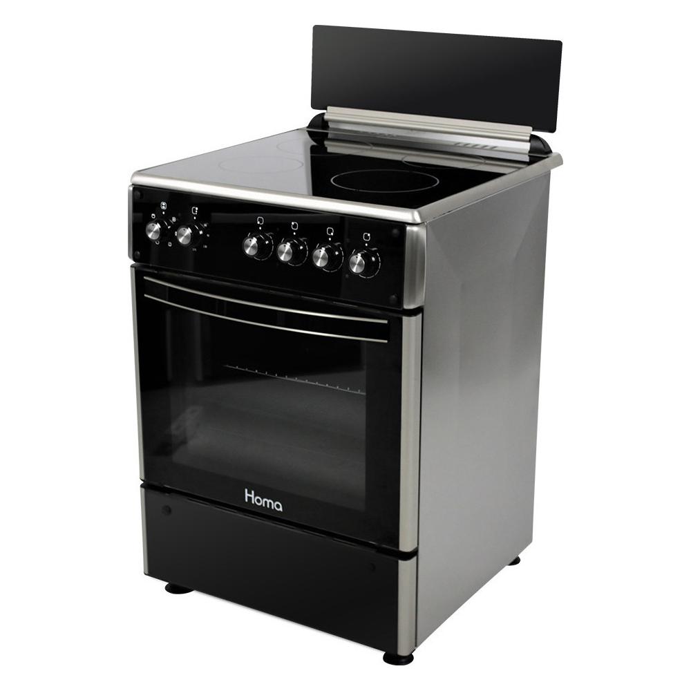 Homa ELC-VC622ESS Κουζίνα 64lt με Κεραμικές Εστίες Π60εκ. Μαύρη