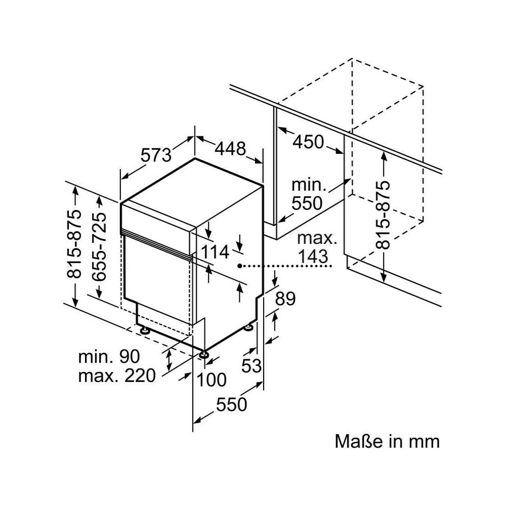 Bosch SPI4HMS61E Εντοιχιζόμενο Πλυντήριο Πιάτων για 10 Σερβίτσια Π44.8xY81.5εκ. Λευκό