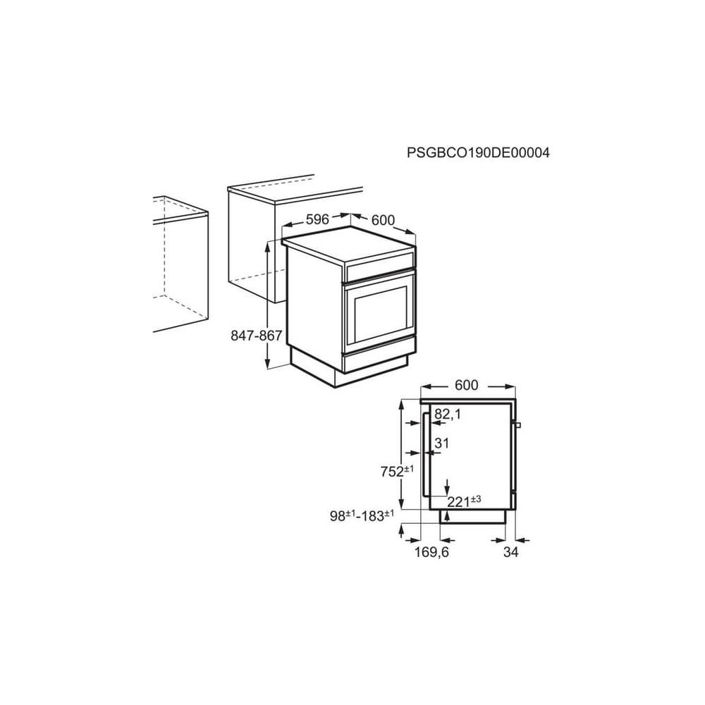 Zanussi ZCV65030WA Κουζίνα 72lt με Κεραμικές Εστίες Π60εκ. Λευκή